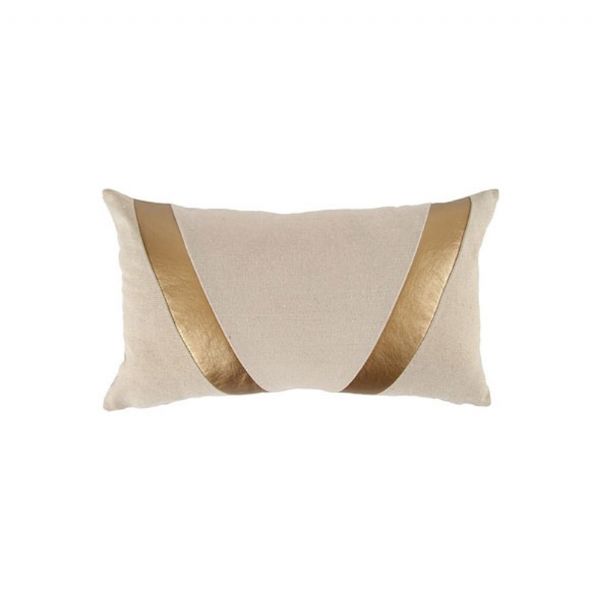 Gold V stripe Scatter Pillow	
